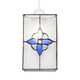 image 2 of Traditional Clear Glass Tiffany Style Pendant Light Shade with Royal Blue Panels | Blue | Blue | 1