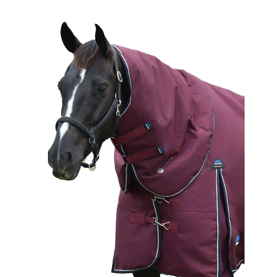 image 1 of Weatherbeeta Comfitec Essential Standard-Neck 220g Horse Turnout Neck Cover | Red | Burgundy | Warmblood | 1