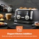 image 3 of GEEPAS Toaster 4 Slice 1500W | Vintage Retrovive Black