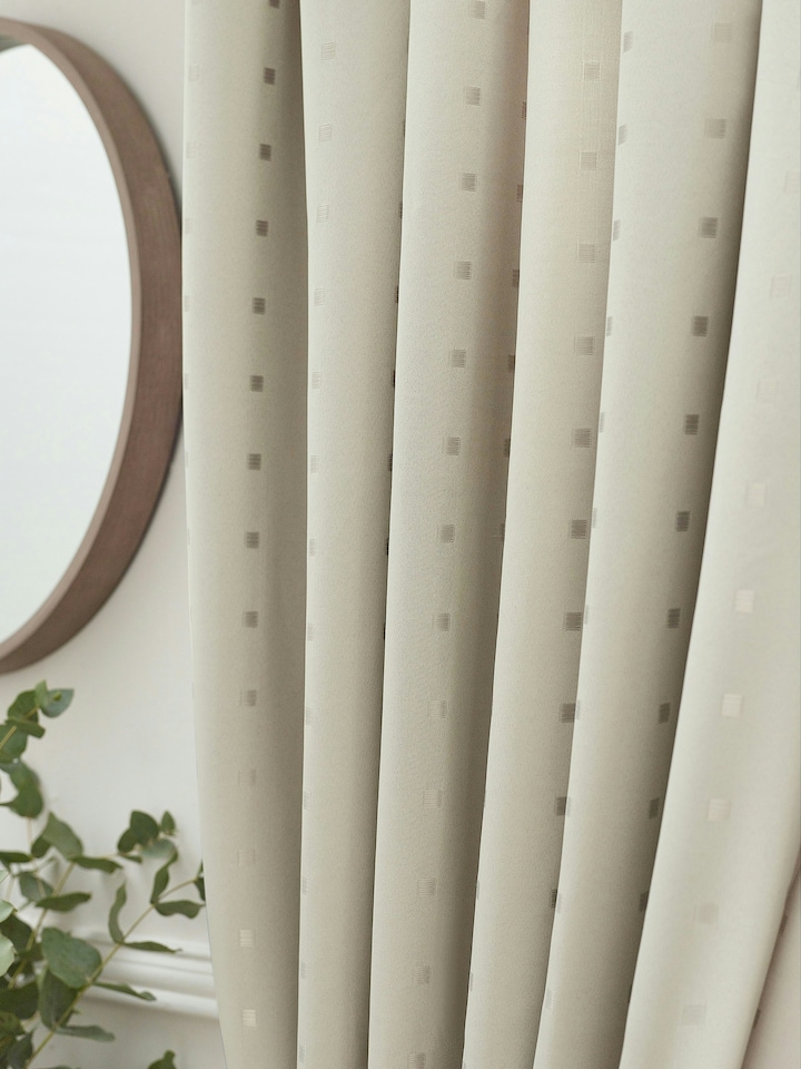 image 1 of Adison Lined Pencil Pleat Taped Curtains - 117cm x 183cm - Cream