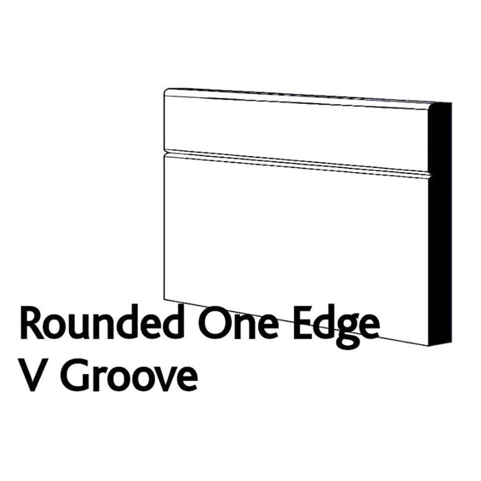 image 1 of PACK OF 20 (Total 20 Units) - 18mm x 68mm White Primed MDF Rounded One Edge V Groove Architrave - 4400mm Length
