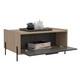 image 3 of Harvard Storage Coffee Table With Drawer - Washed Oak and Carbon Grey Oak Effect Top with Metal Hardware | Brown | Washed Oak & Carbon Grey | One Size | 1