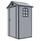 image 3 of 4 x 3 (1.34m x 1.04m) Single Door Apex Plastic Shed - Light Grey
