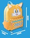 image 3 of Sonic the Hedgehog Kids 3D Tails Backpack - Yellow 'Time To Fly' Character Bag with Checkered Front Pocket - Zip Closure School Bag for Boys & Girls - Sonic Merch Rucksack | Yellow | Yellow