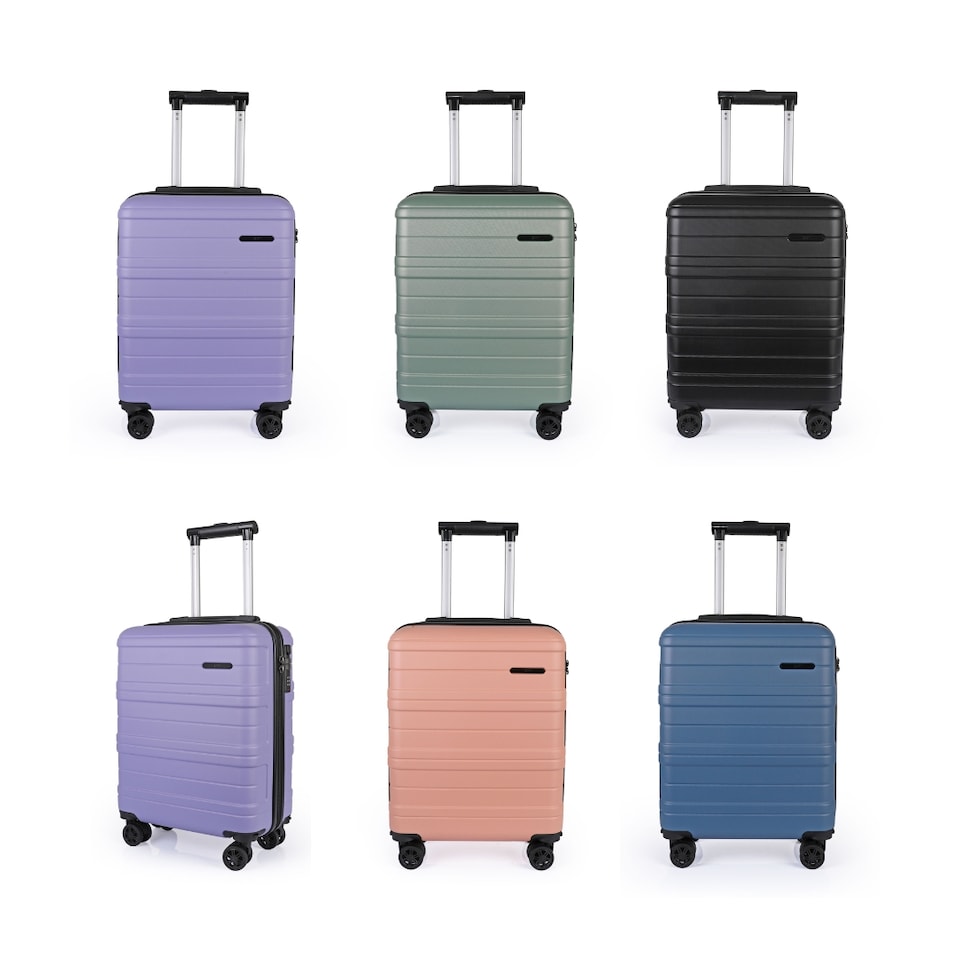 image 1 of ABS Cabin Luggage 45×36×20 Lightweight Carry-On with TSA Lock | Purple | French Lilac | Cabin Bag
