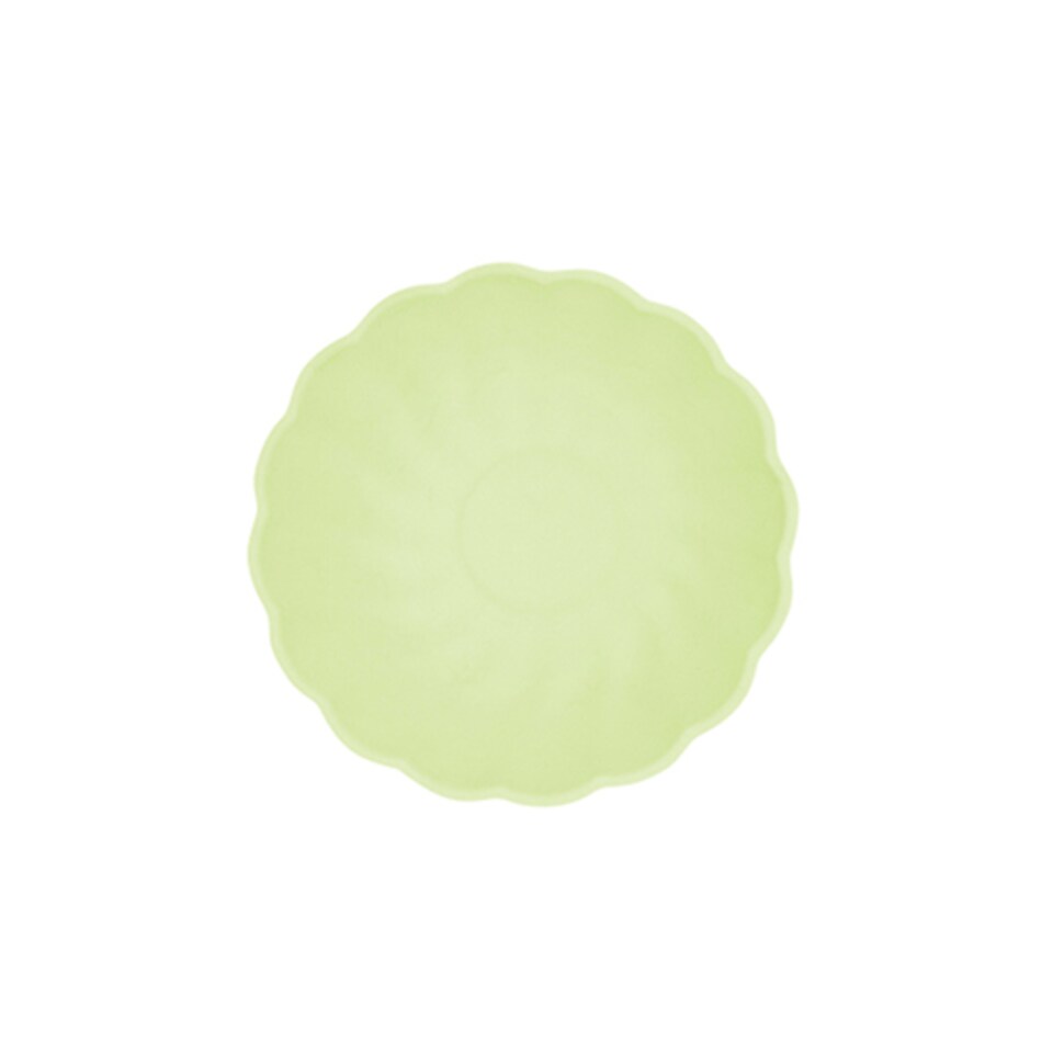 image 1 of Pastel Green Vert Decor Round Petal Paper Bowls 15cm - Pack of 6