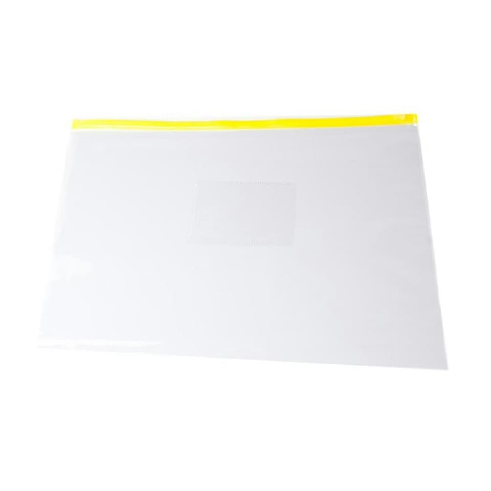 image 1 of Pack of 12 A3 Yellow Zip Zippy Bags