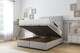 image 2 of Sloomy Texas Silver Plush Ottoman Bed Base With 26" Strutted Headboard 6' Super King | Silver | Silver | Super King | 1