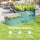 image 4 of Outsunny 2-Tier Galvanised Raised Garden Bed with Safety Edging | Green | 150L x 60W x 57Hcm