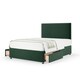 image 1 of Super Ortho Orthopaedic Green Plush Velvet 2 Drawer Divan Set And Valencia Headboard King Size