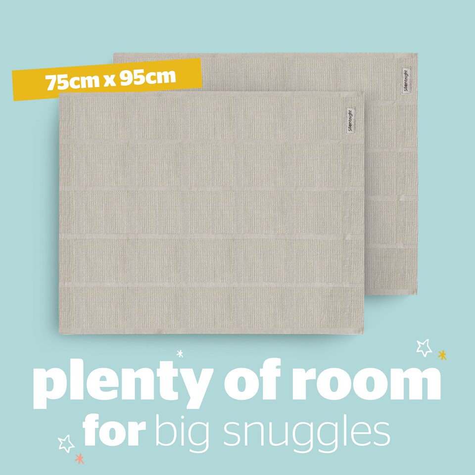 image 1 of Silentnight Safe Nights Cellular Blanket - 2 Pack
