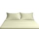 image 1 of Luxury 400TC Sateen Cotton Housewife Pillowcase Pair Hotel Quality Envelope Closing | Cream