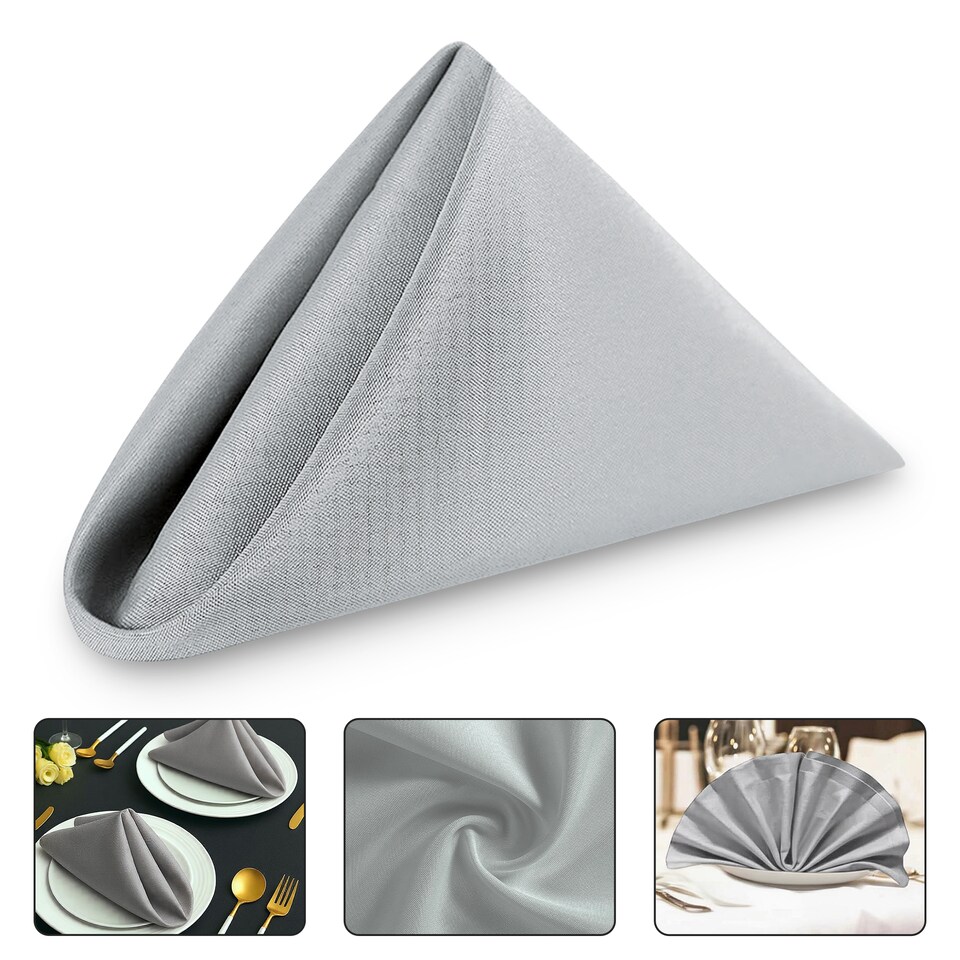 image 1 of 1pc Polyester Table Napkins, Wrinkle-Resistant Cloth Napkin - 20 Inch
