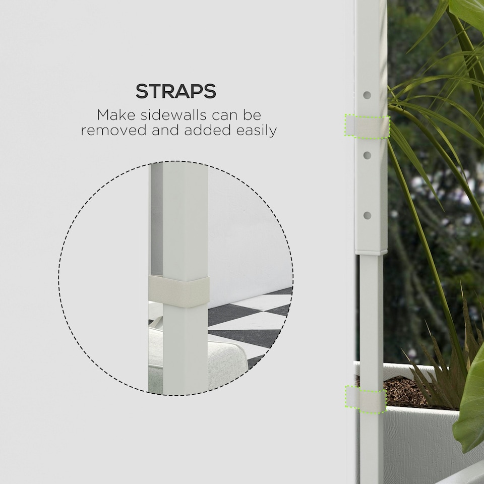 image 1 of Outsunny 3x3(m) or 3x6m Pop Up Gazebo Side Panels Replacement, 2 Pack, White