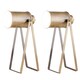 image 1 of First Choice Lighting Set of 2 Antique Brass Tripod Spotlight Style Table Lamp Bronze