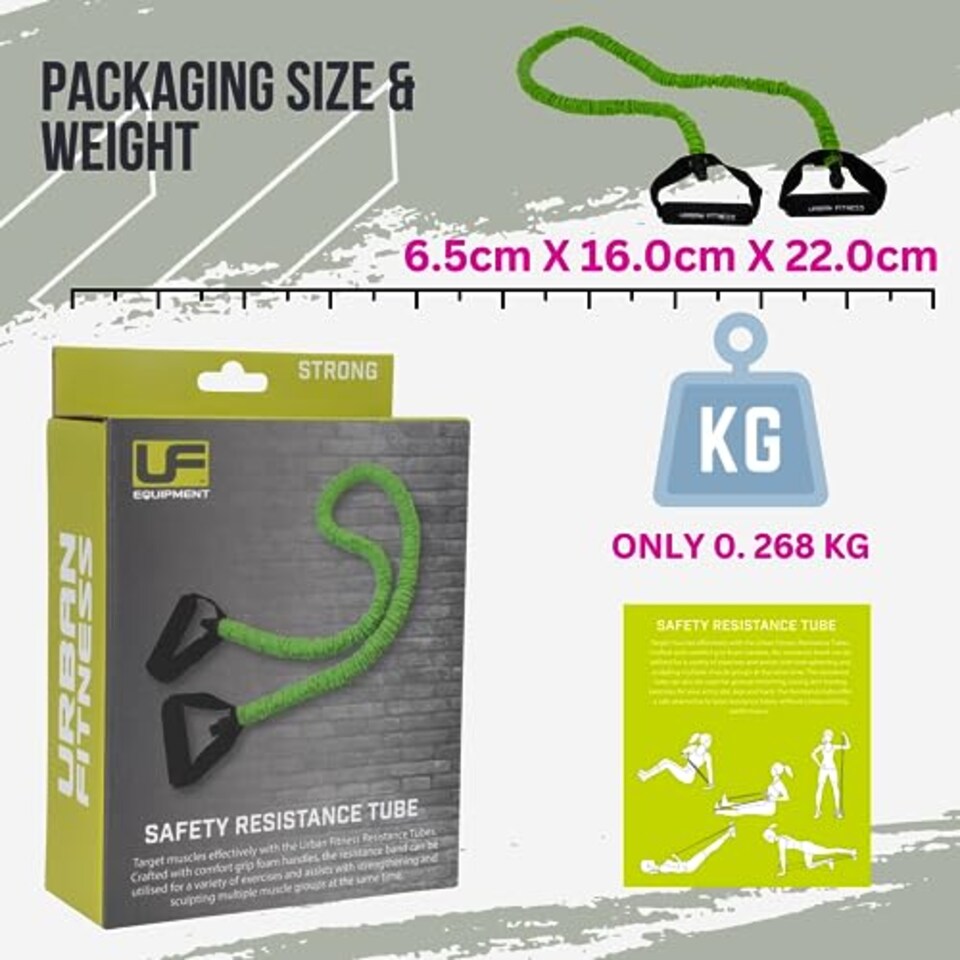 image 1 of Urban Fitness Training Gym Fitness Safety Resistance Tube (Small (Green))