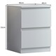 image 2 of FWStyle Stora 2 Drawer Bedside Cabinet - Matt White