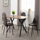image 2 of Athens Rectangular Dining Set - Medium Oak Effect/Black/Brown Faux Leather Multi