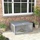 image 6 of PawHut Rabbit Hutch, Folding Wooden Rabbit Run with Openable Top, Grey