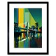 image 1 of Glasgow Bells Bridge Modern Geometric Cityscape 9x7" Black Framed Wall Art Print