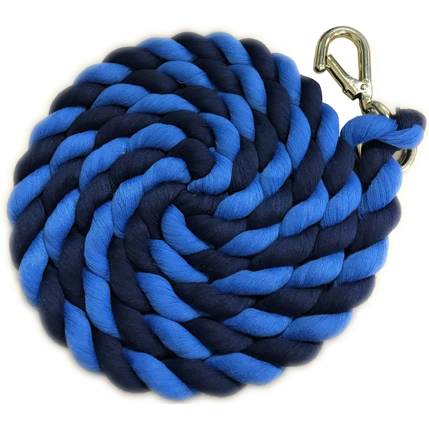 Shires Two Tone Horse Lead Rope - Navy/Blue - One Size