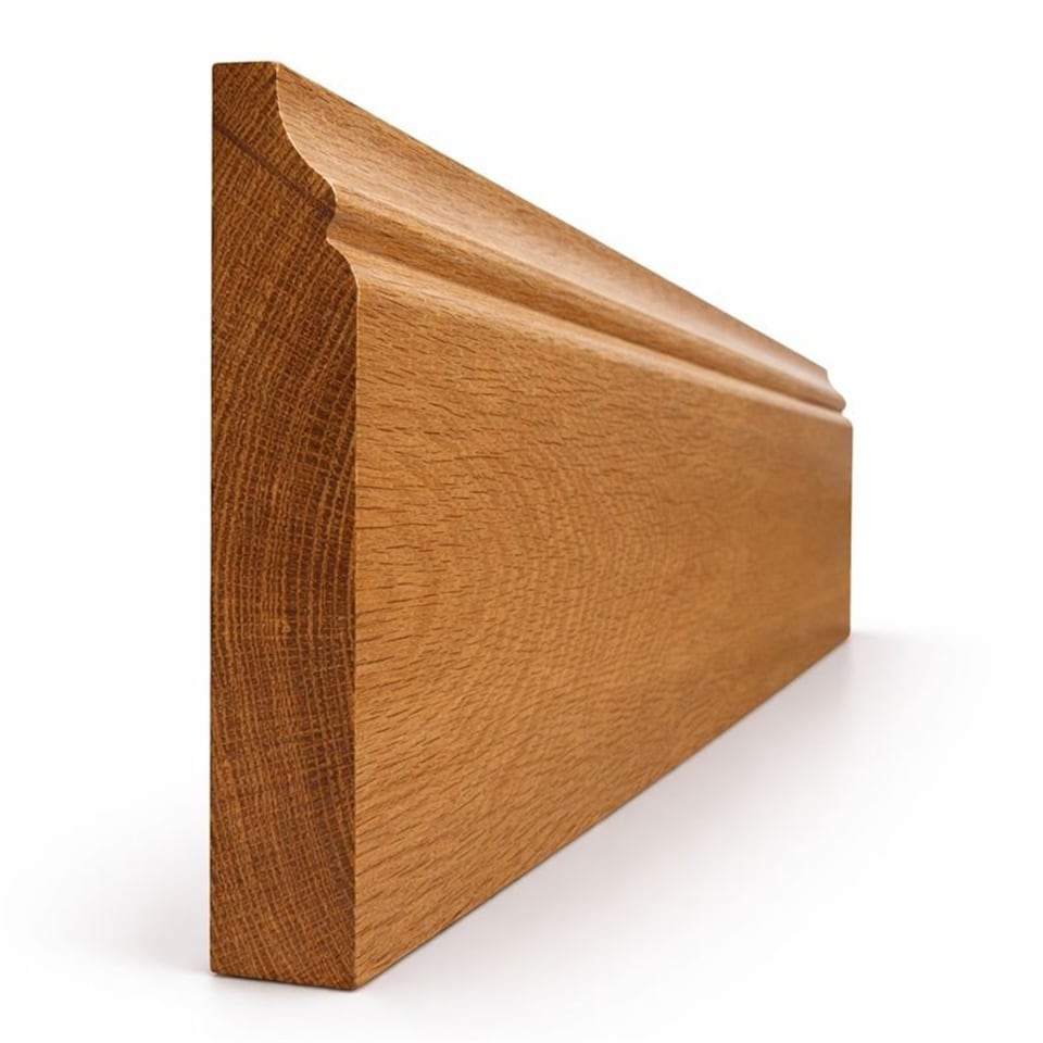Dark Oak Scotia European Oak Skirting Board (Unoiled) - 70mm (H) x 19mm (T) x 2400mm (L) - (Pack Of 20)