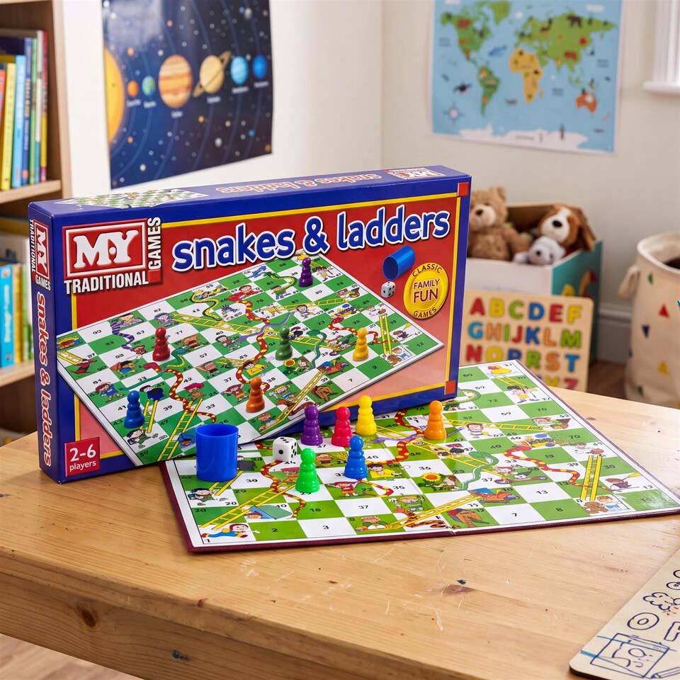 image 1 of M.Y Traditional Snakes & Ladders Game