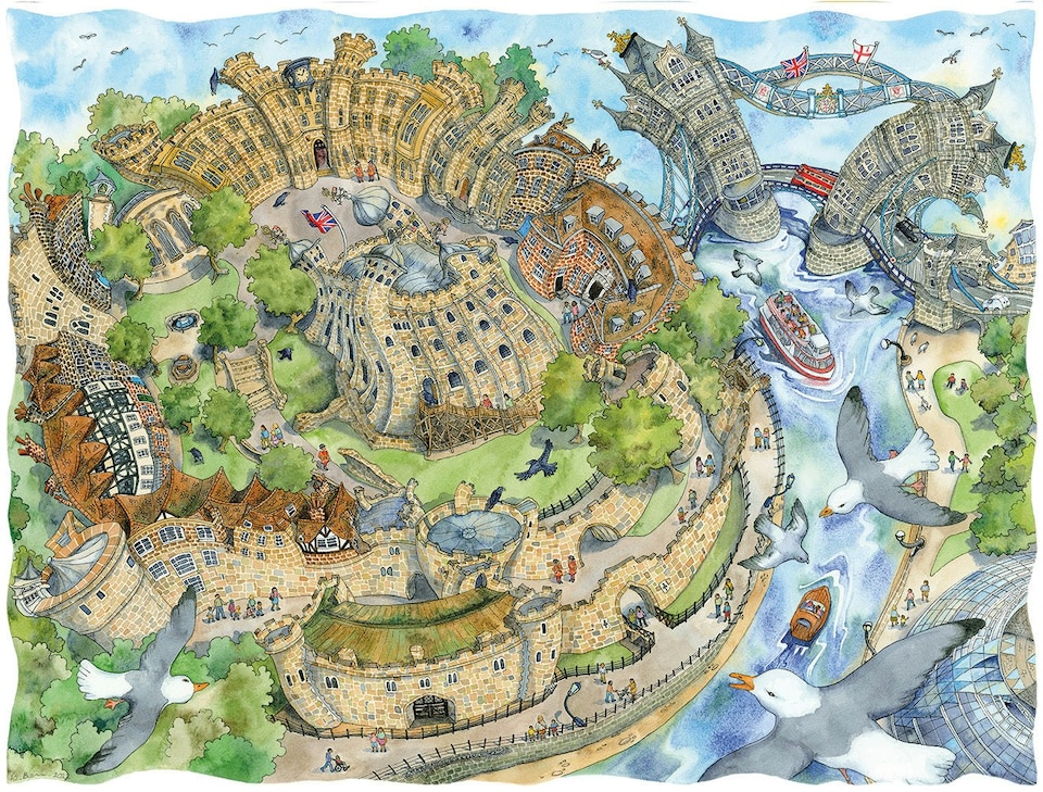 image 1 of The Tower of London and Tower Bridge - Wendy Brown 1000 Piece Jigsaw Puzzle
