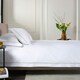 image 3 of Hampstead 100% Cotton Duvet Cover Set – 200 Thread Count with Inserted Ribbon & Oxford Pillowcases Brown | White | Double
