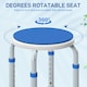 image 5 of HOMCOM 360 Degree Swivel Shower Stool with Non-Slip Feet for Disabled, Blue