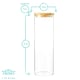 image 3 of Argon Tableware Glass Storage Jars with Wooden Lids - 2 Litre - Pack of 3