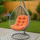 image 5 of Homescapes Burnt Orange Round Egg Chair Swing Cushion