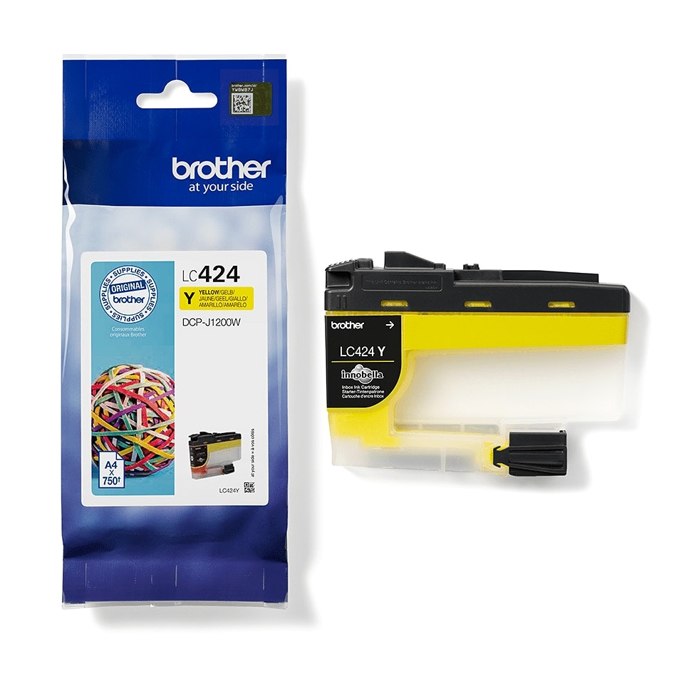 image 1 of Brother LC424Y Yellow Ink Cartridge Yellow | Compatible Brother LC424Y Yellow Ink Cartridge