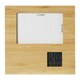 image 1 of Sasa Bamboo Photo Frame With Clock - Natural - One Size