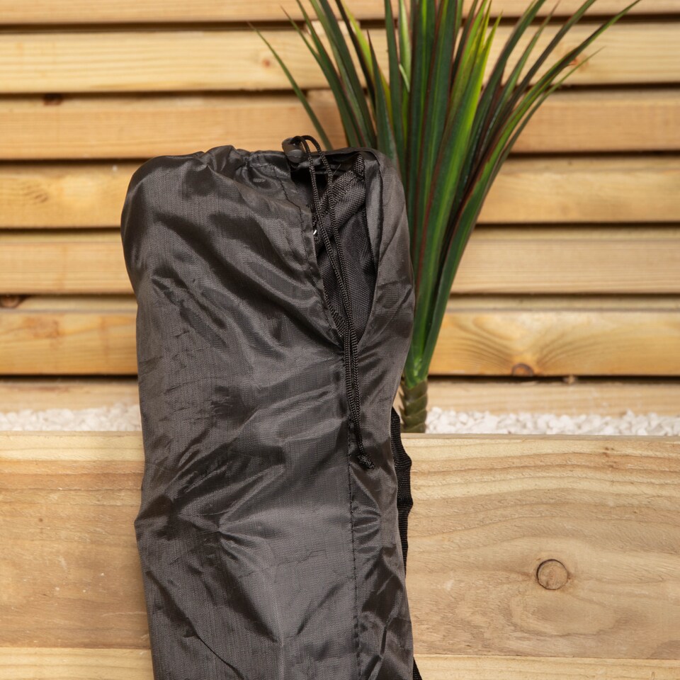 image 1 of Outdoor Black Lightweight Foldable Canvas Chair with Cup Holder and Carry Case | Black | Black