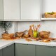 image 5 of Verano Spanish Ceramics Olive Wood Small Serving Board w/ Handle - 26x12cm Brown