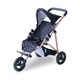 image 1 of Teamson Kids Jogging Doll Stroller in Black with Pink Polka Dots, Adjustable Canopy, Secure Harness, Storage Basket & Soft Handle