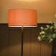 image 2 of ValueLights Charlie Black Floor Lamp Pink Velvet Shade | Black