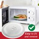 image 7 of SPARES2GO Universal Microwave Turntable Plate Y Type Glass Dish Tray (13.5" / 34.5cm / 345mm)