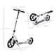 image 3 of HOMCOM Foldable Kick Scooter with Double Shock Absorption and Big Wheels, Height Adjustable Aluminium Frame Big Wheel Scooter for 14+ Teens Adult - White