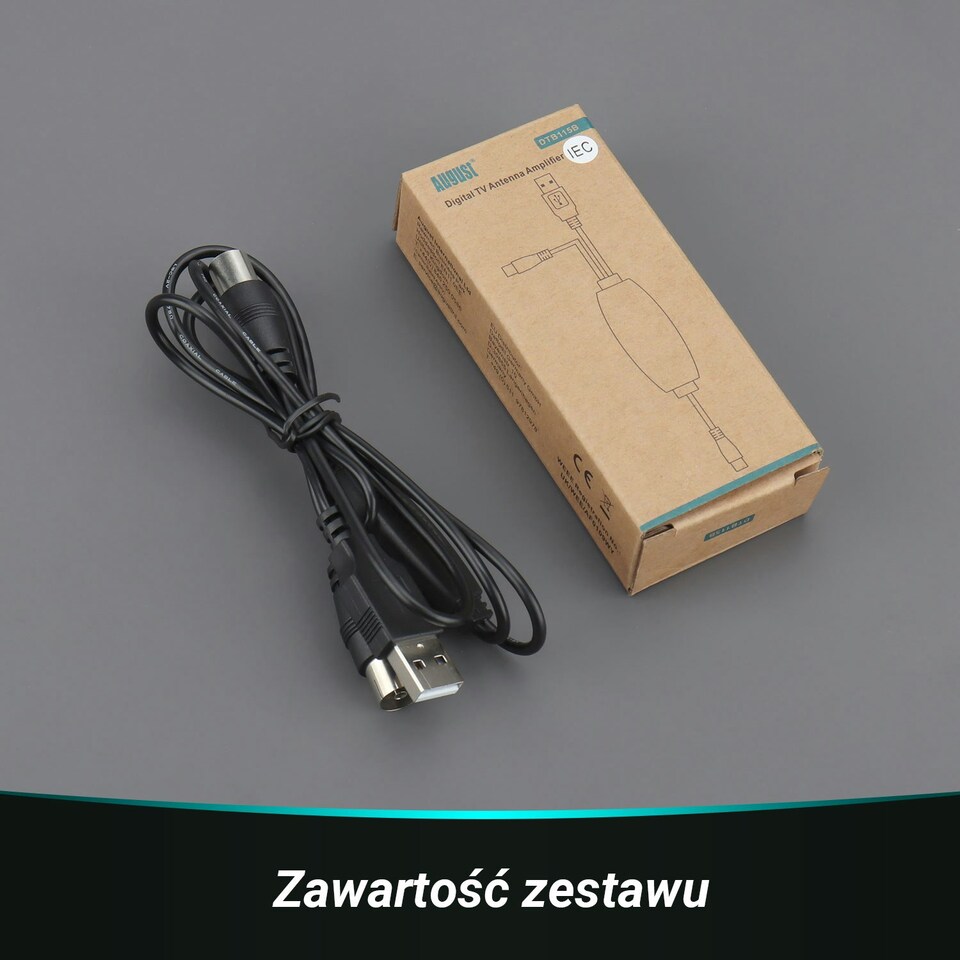 image 1 of USB Powered Signal Booster Cable for Coaxial Aerials - Add 20dB of Gain - August DTB115