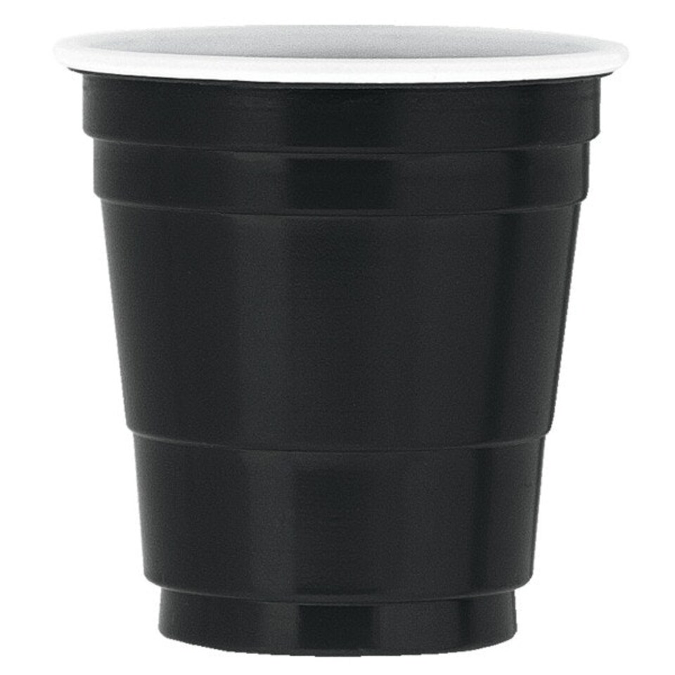 image 1 of Pack of 20 Black Plastic Shot Glasses