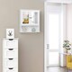 image 2 of Yaheetech Wooden Wall-Mount Cabinet with Double Mirror Doors Grey