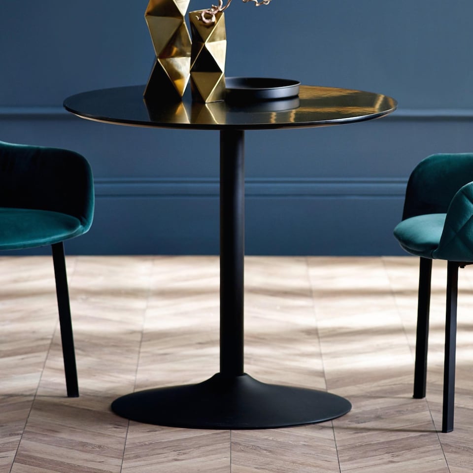 image 1 of Nero 80cm Round Table - Black