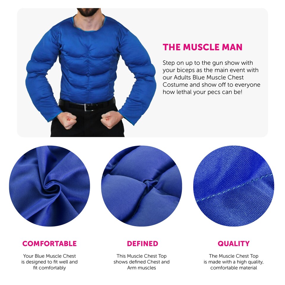 image 1 of Blue Muscle Chest Blue | XL