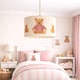 image 8 of CGC BLAKE 30cm Oatmeal Linen Pink Teddy Bear Children’s Lampshade
