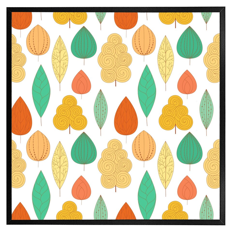 image 1 of Decorative leaves (Picture Frame) Brown | L