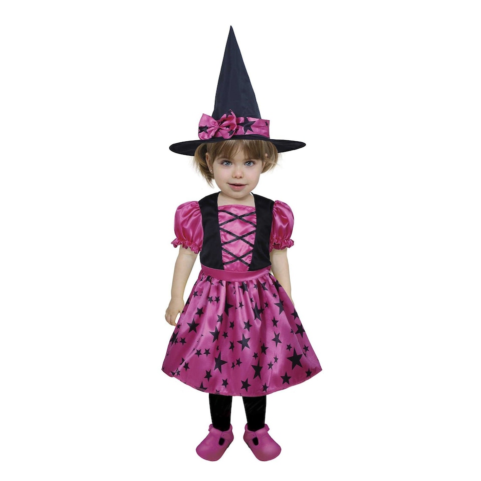 image 1 of Fiestas Guirca Baby Star Witch Costume Set | Pink | Pink/Black | 18-24 mths | 1