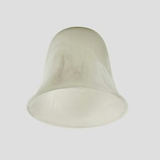 ValueLights 3 Pack Marble Effect Bell Shaped White Frosted Glass Replacement Shades