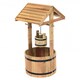 image 7 of Garden Wooden Wishing Well Flower Planter Ornamental Plant Pot | Brown